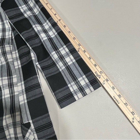 Vtg I.N. STUDIO Jacket GLEN PLAID Sz 12 Black White Grey RETRO Mid-Length PREPPY - Picture 16 of 16